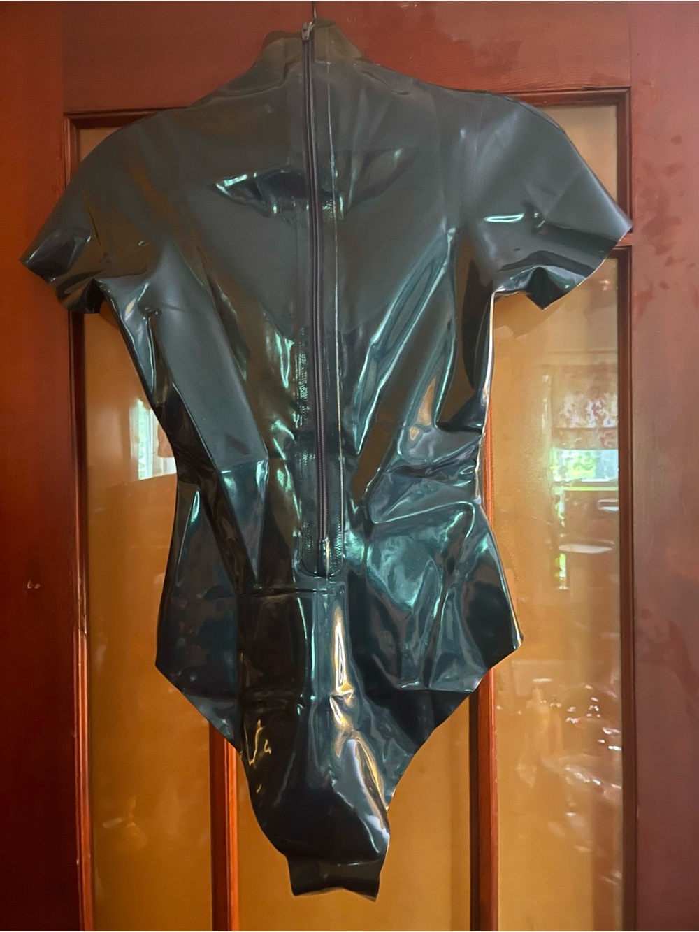 Like New Libidex Latex Metallic Blue Body with Plunging Trans Black Panel - Picture 2 of 4